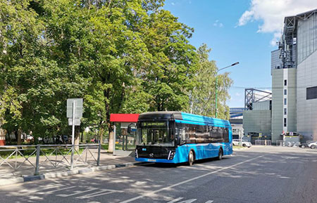 В Химках началось тестирование электробуса ЛиАЗ